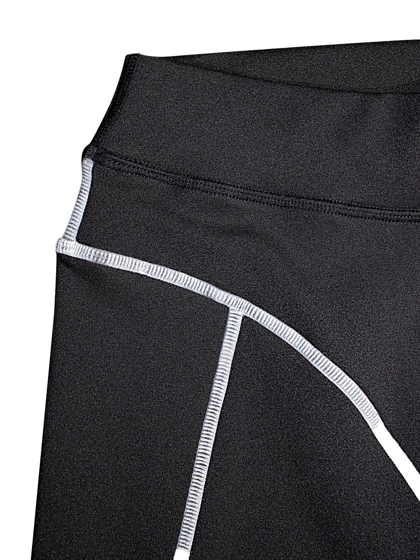 Contrast Color High Waist Plus Velvet Yoga Pants Hip Lift Leggings Fashionable Skinny Pants
