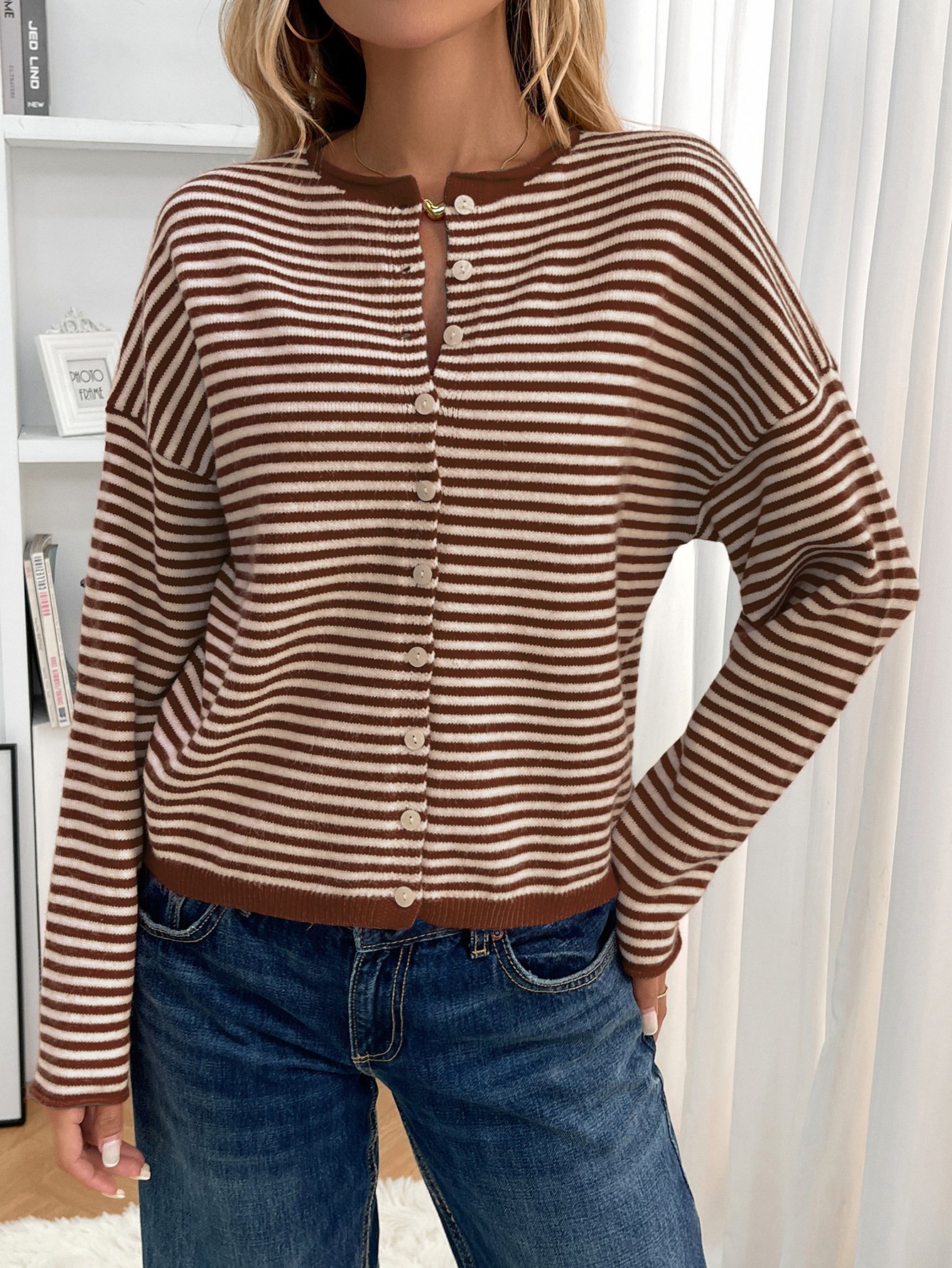 Striped Casual Cardigan