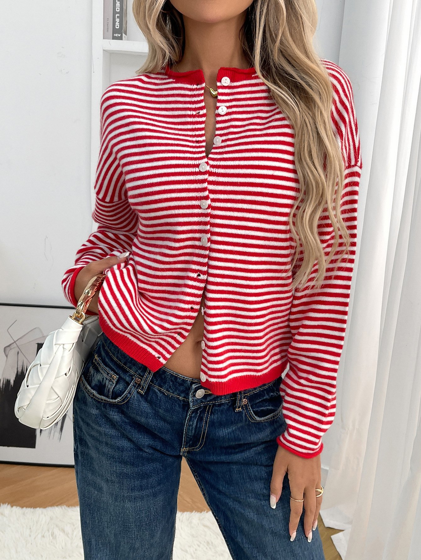 Striped Casual Cardigan