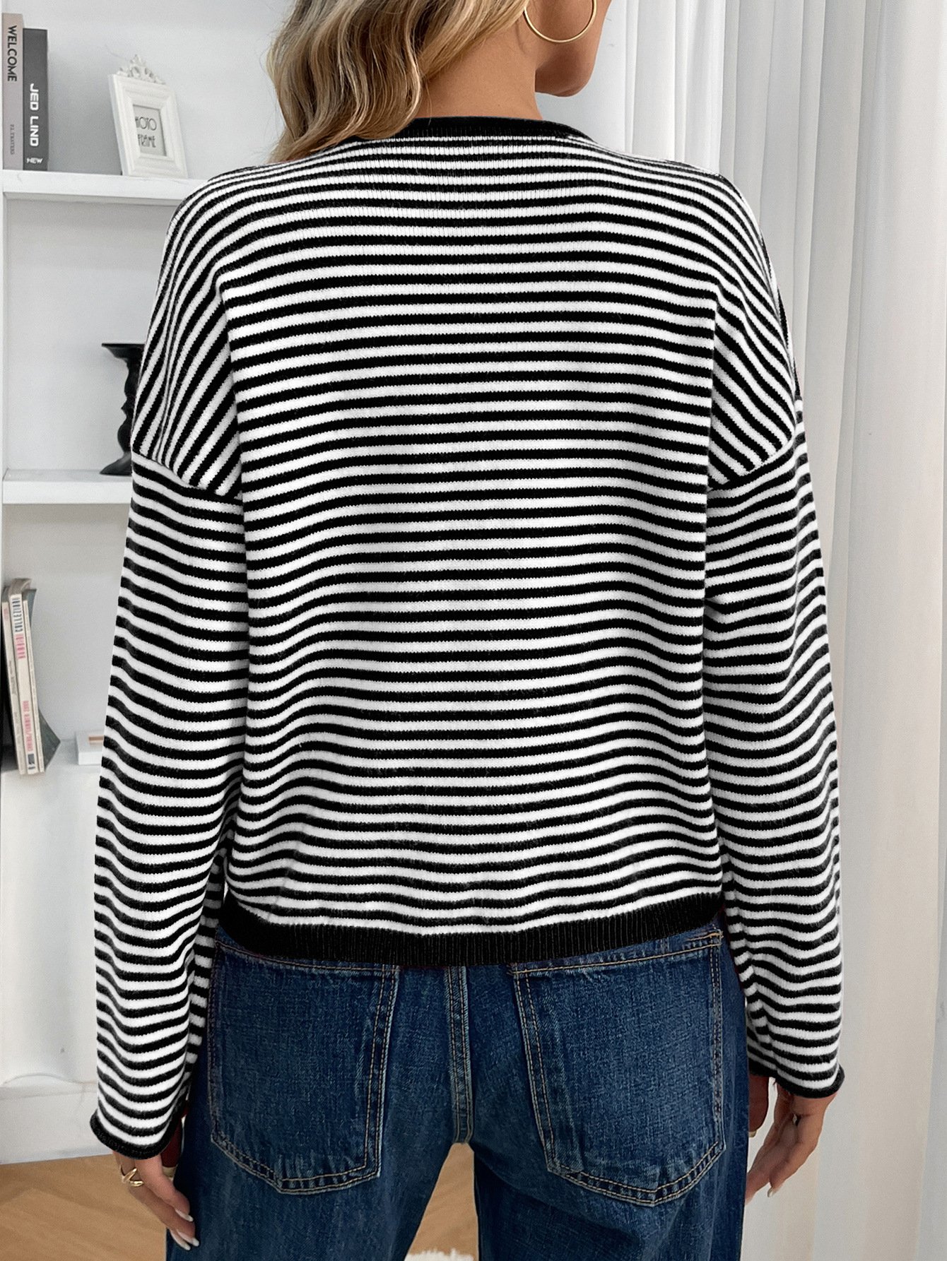 Striped Casual Cardigan