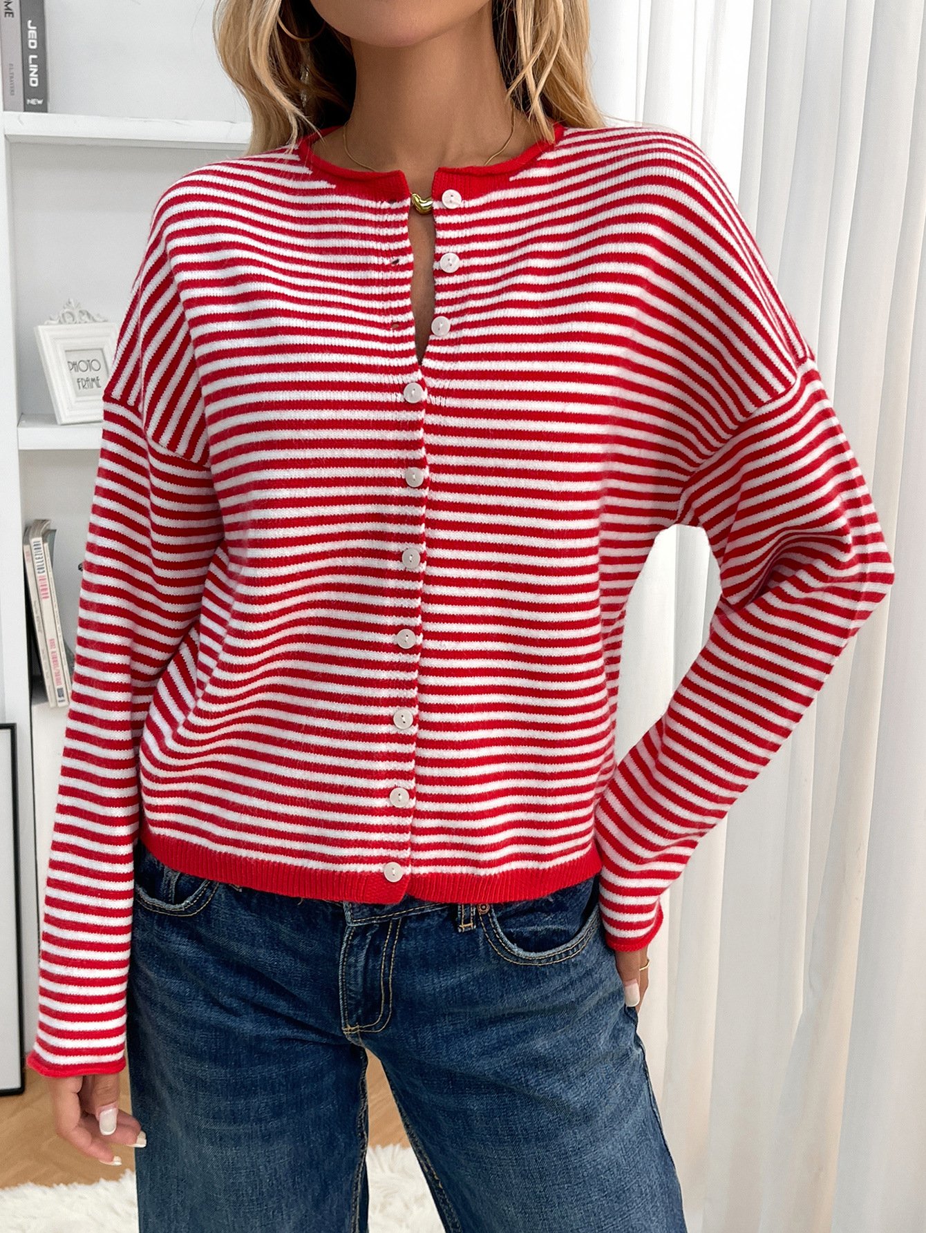 Striped Casual Cardigan