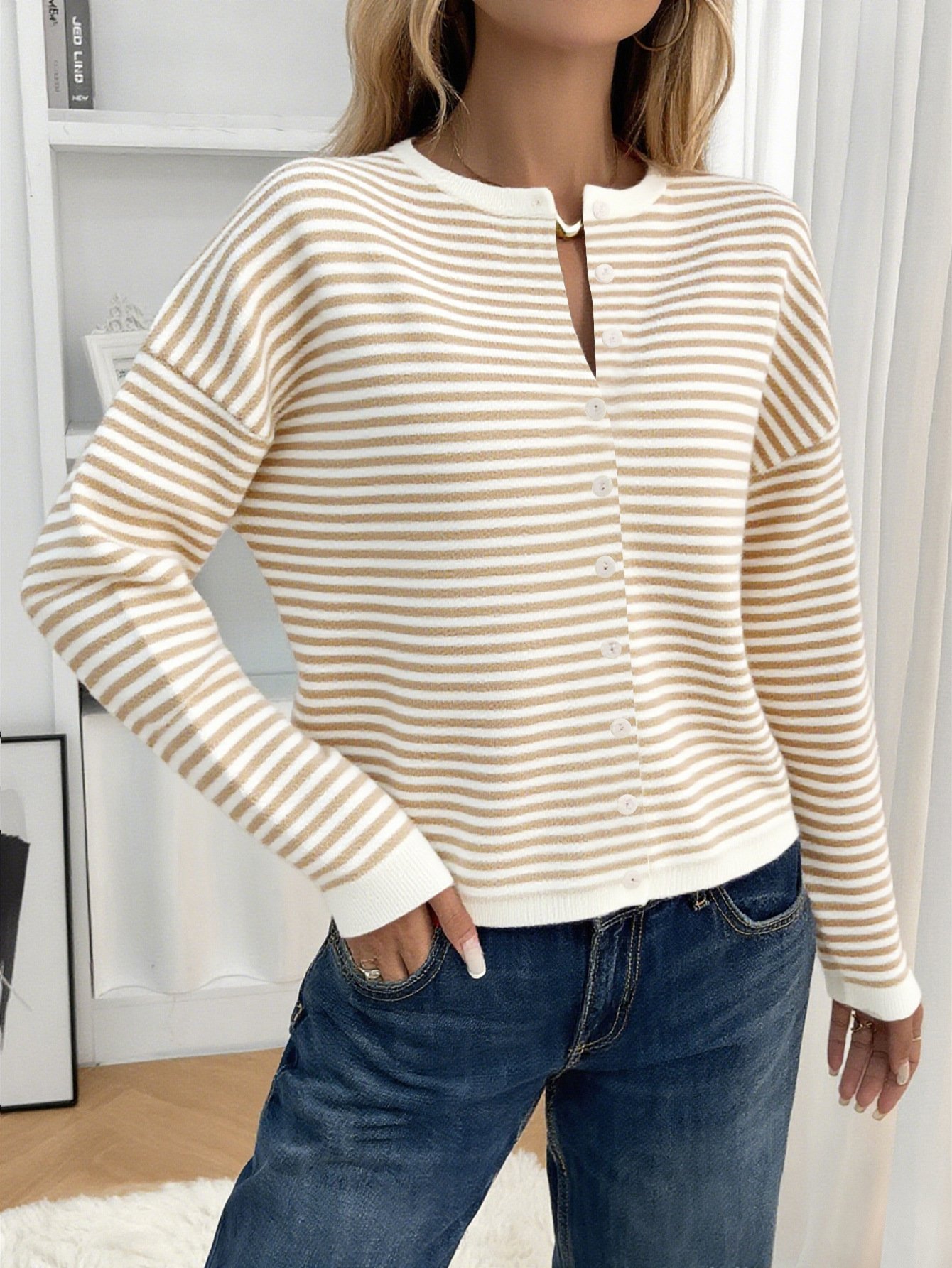 Striped Casual Cardigan