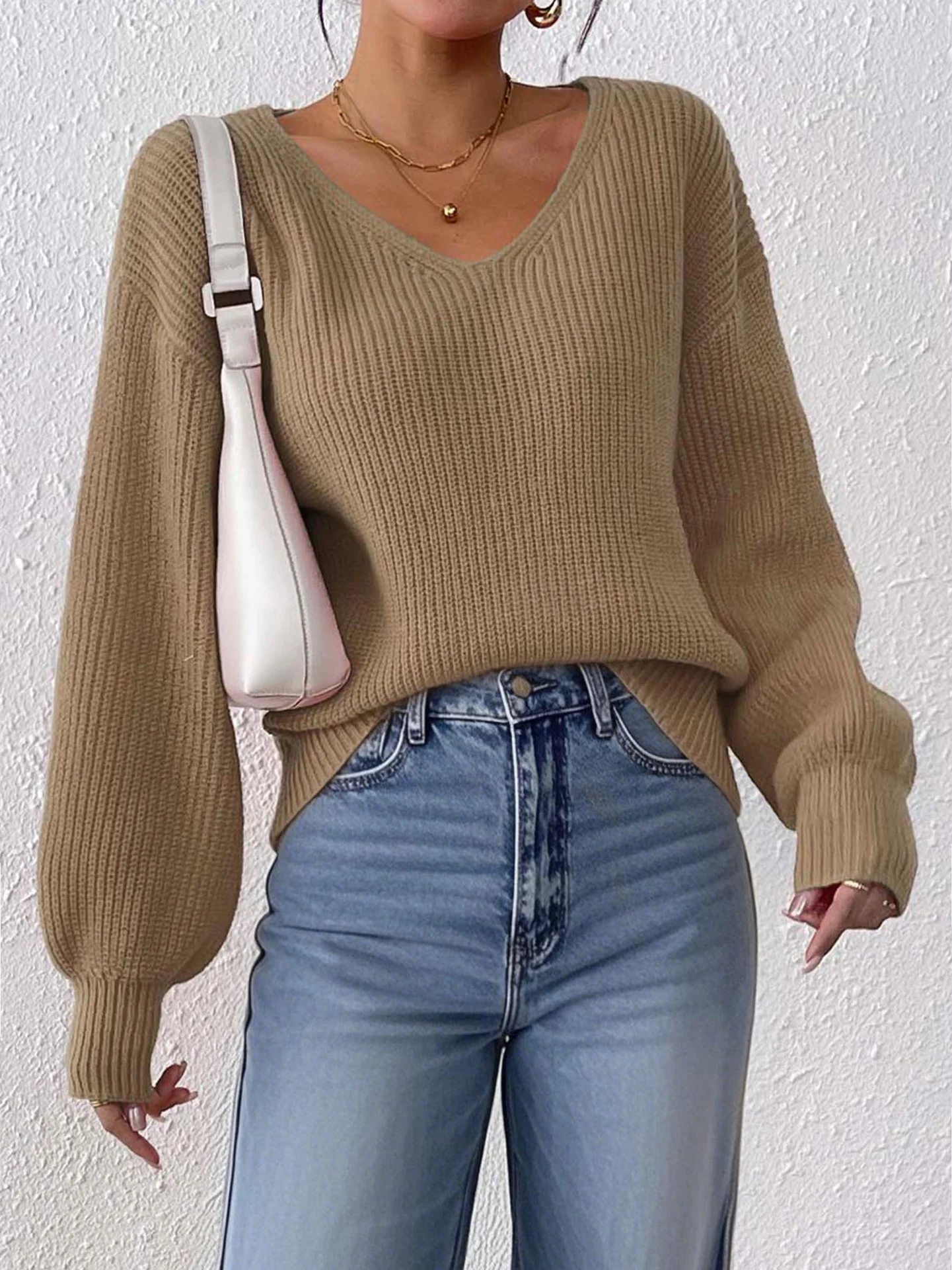 Plain Cotton Casual Regular Fit Sweater