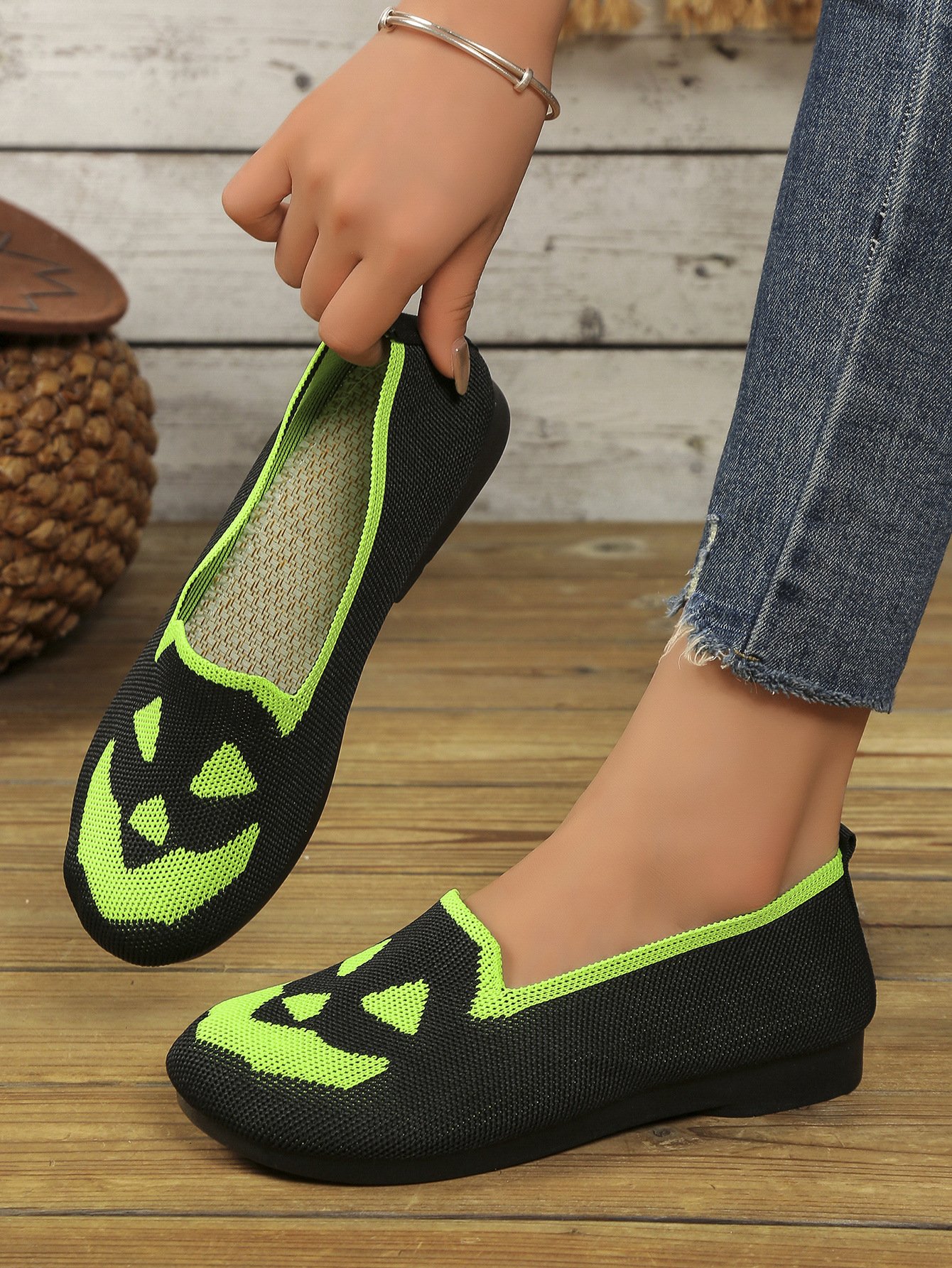 Canvas Casual Geometric All Season Shallow Shoes