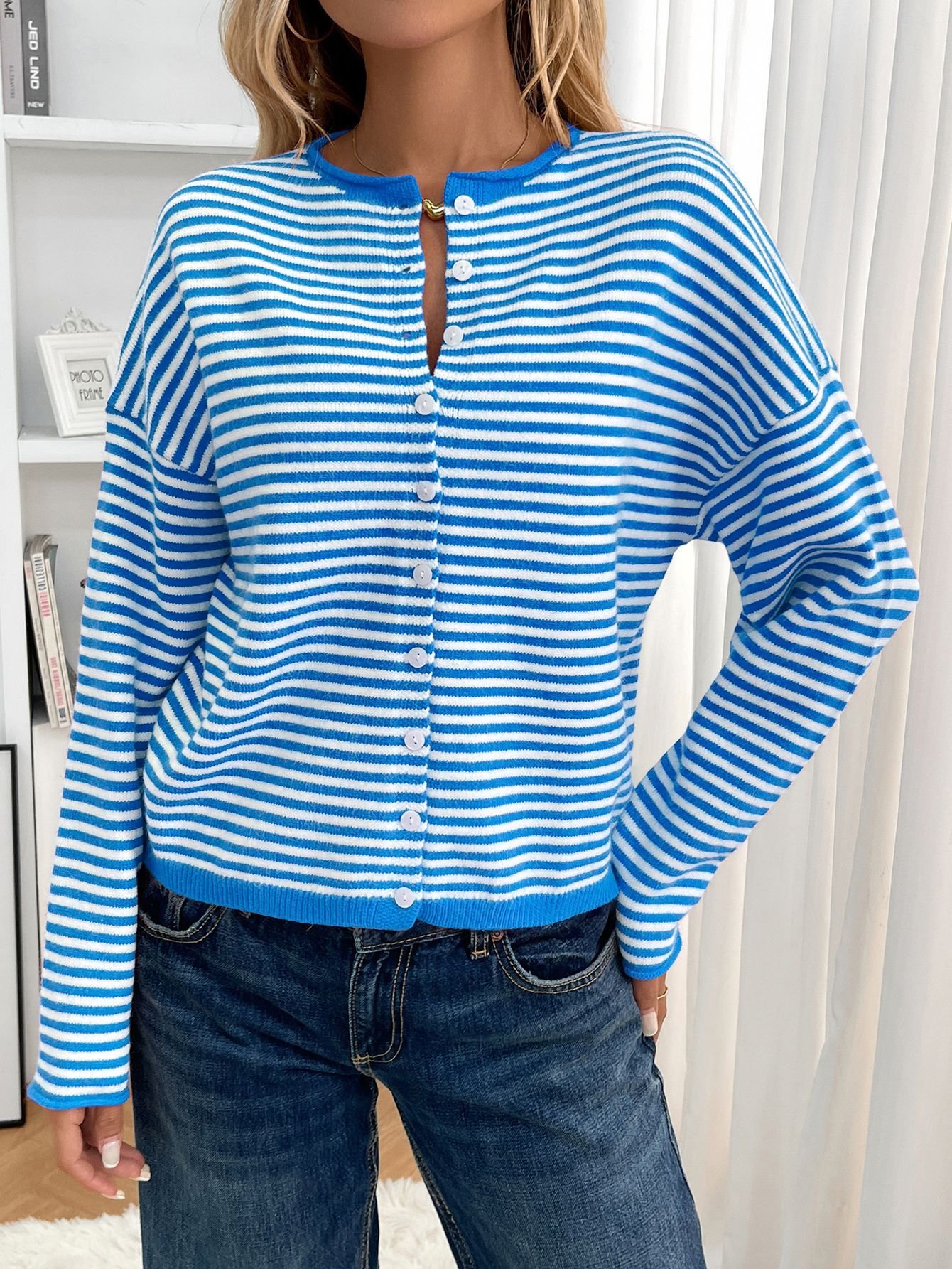 Striped Casual Cardigan