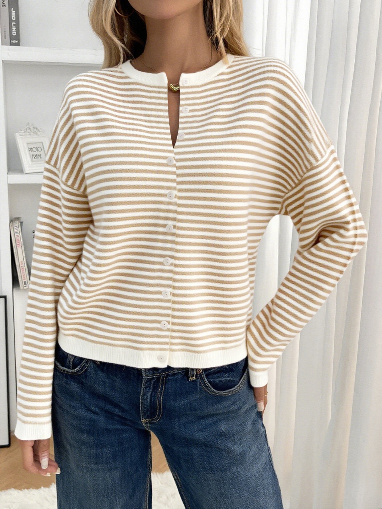 Striped Casual Cardigan