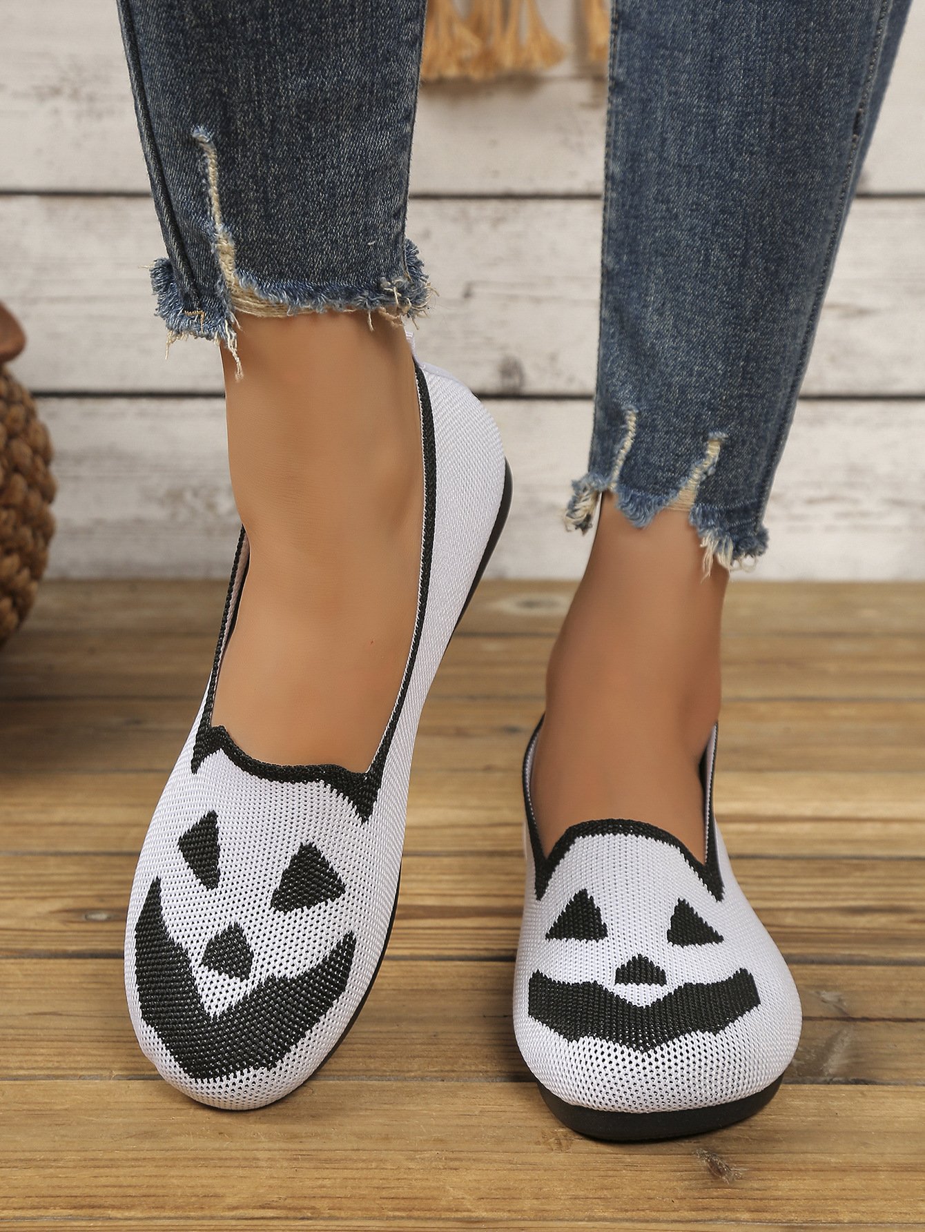 Canvas Casual Geometric All Season Shallow Shoes