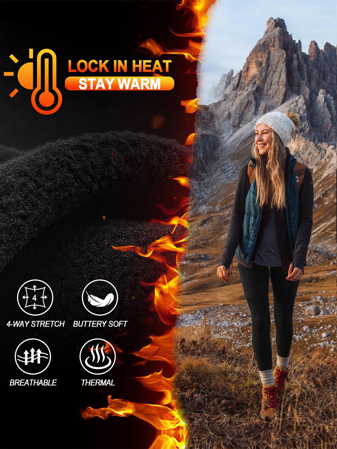 Autumn And Winter Pocket Plus Fleece Leggings High Waist Outer Wear Sports Yoga Pants