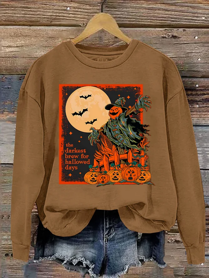 Women's Halloween Scarecrow Sweatshirt