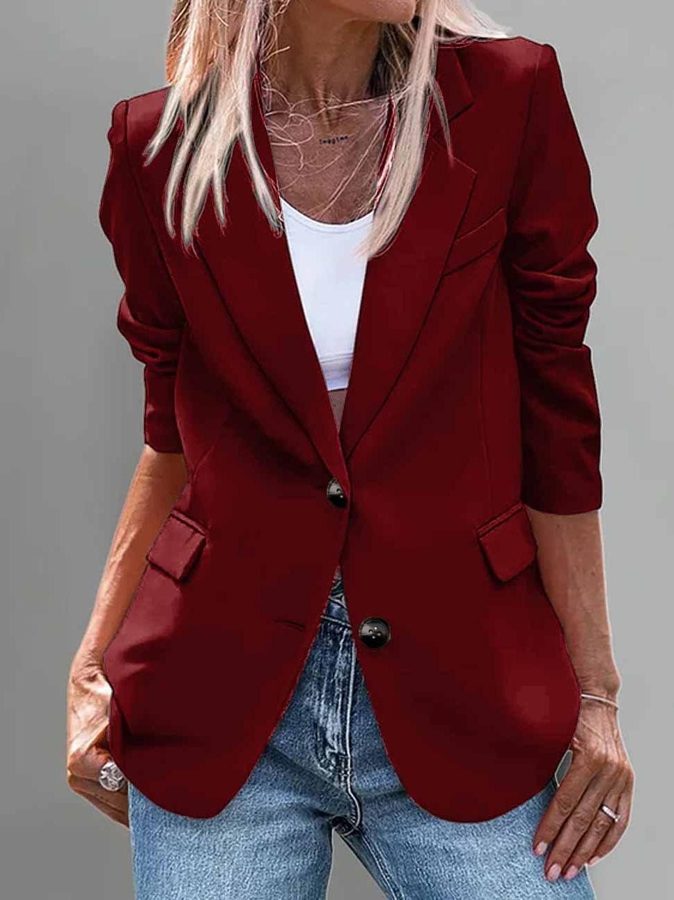 Women's Casual Spring And Autumn Lapel Suit Jacket