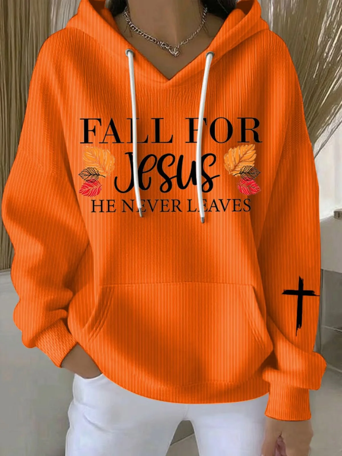 Regular Fit Casual Jesus Copy Hooded Hoodie