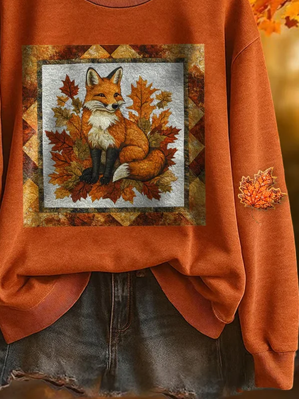 Casual Animal Printing Loose Sweatshirt