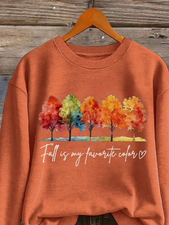 Women's Fall Is My Favorite Color Print Sweatshirt