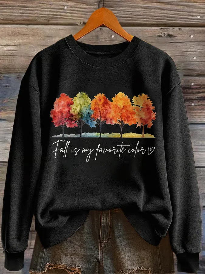 Women's Fall Is My Favorite Color Print Sweatshirt