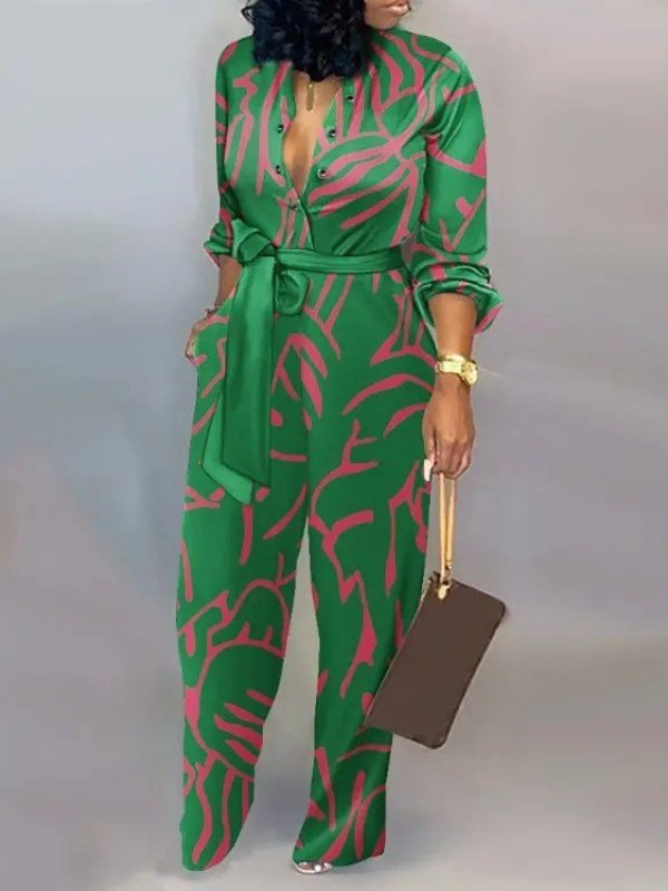 Women's H-Line Shirt Mock Neck Daily Going Out Casual Split Joint Plain Summer Long Jumpsuit Romper