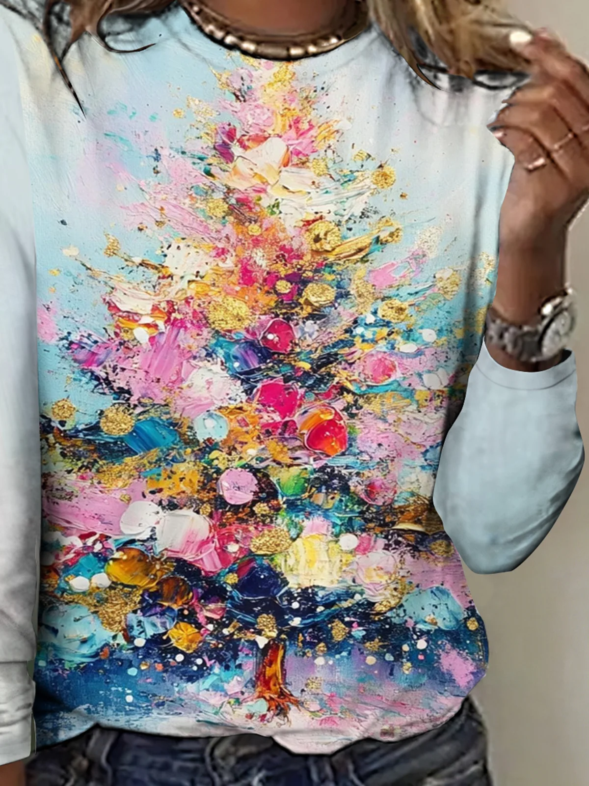 Regular Fit Vintage Christmas Tree T-Shirt
