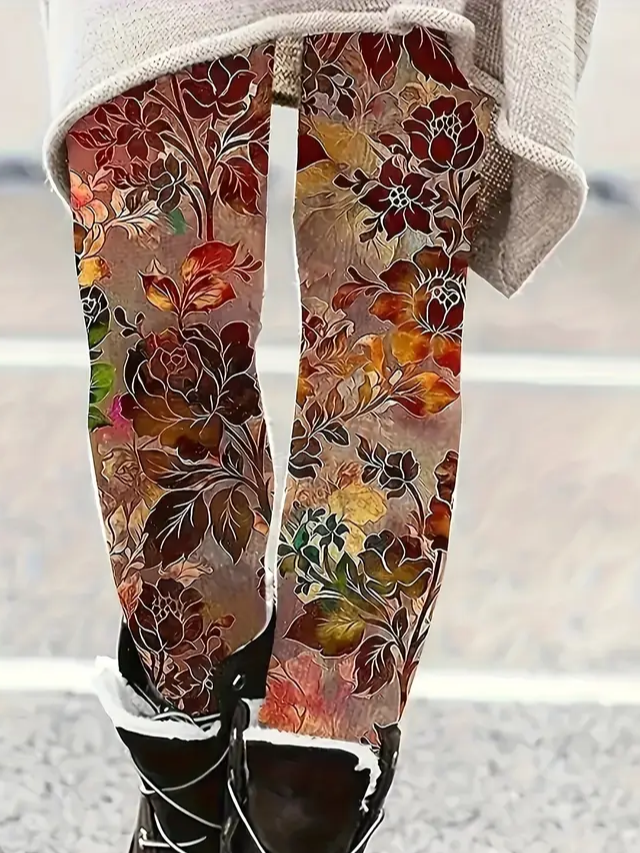 Casual Tight Printing Jersey Leggings