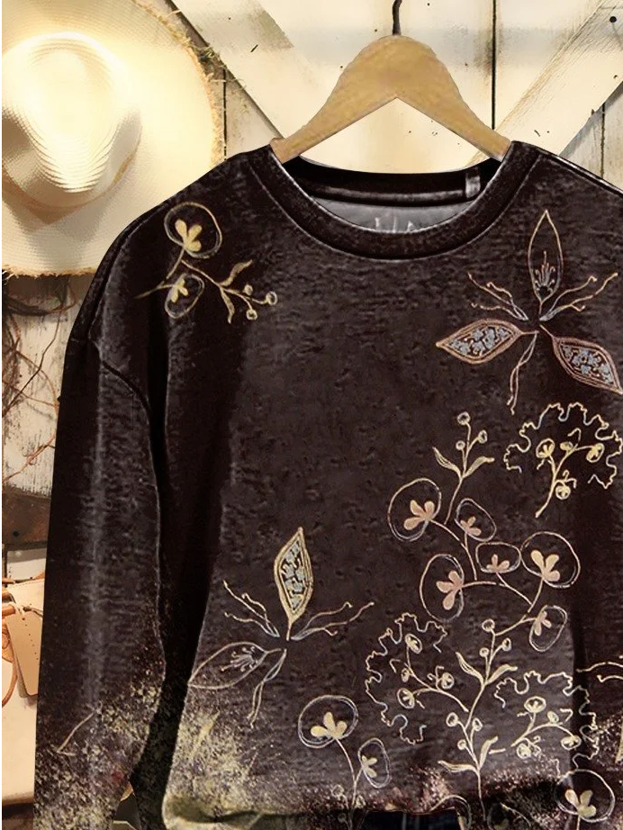 Crew Neck Casual Sweatshirt