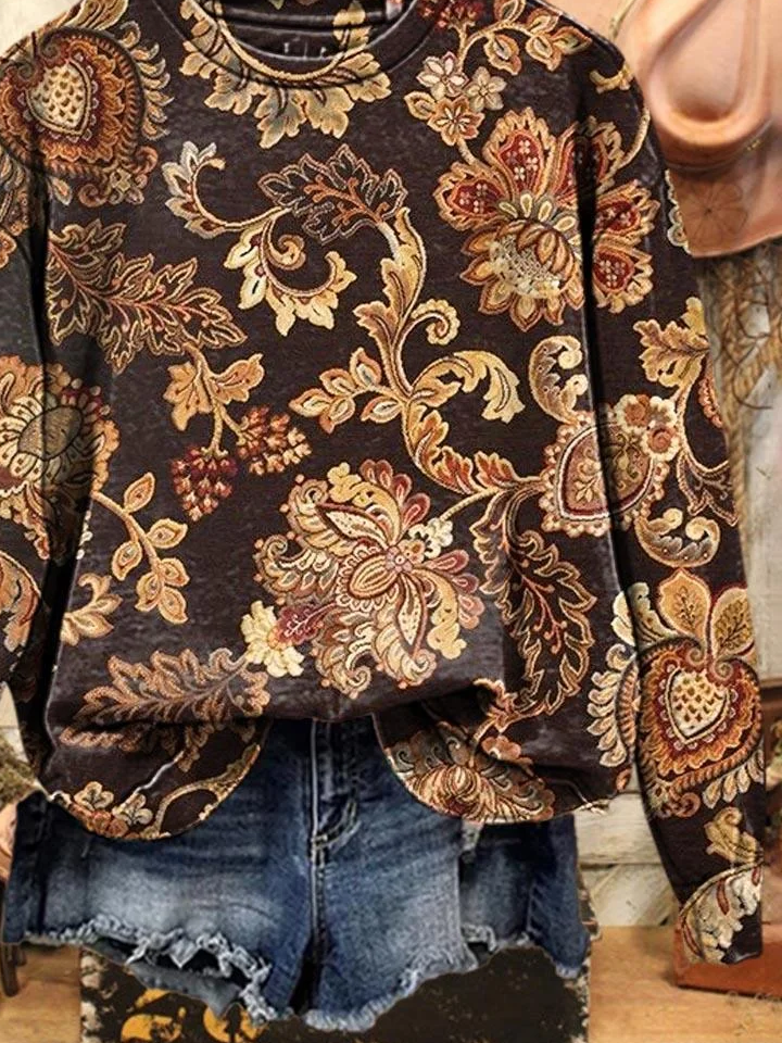 Casual Crew Neck Sweatshirt