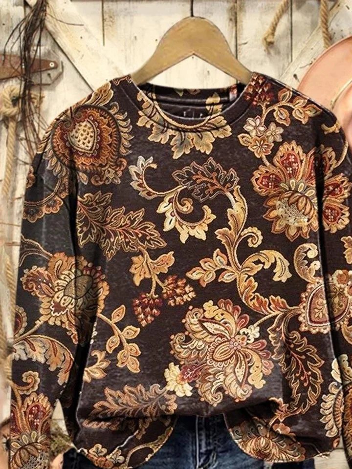 Casual Crew Neck Sweatshirt