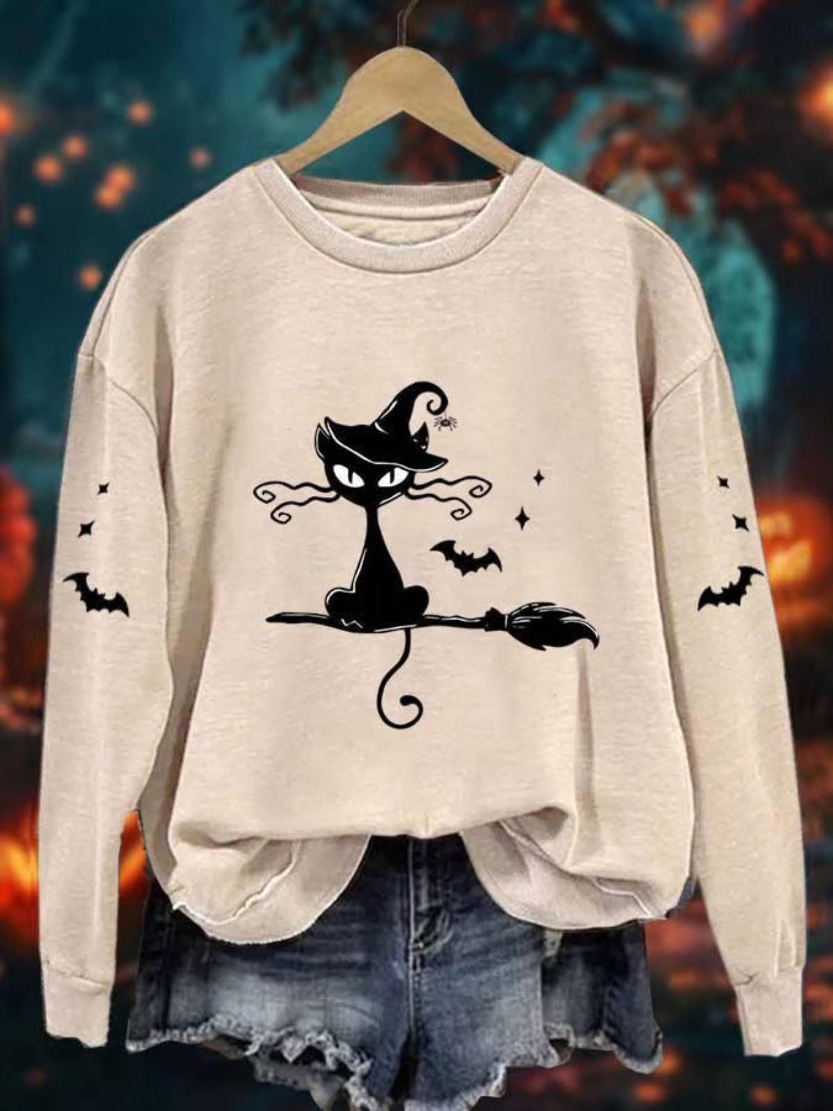 Cotton Ethnic Halloween Regular Fit Sweatshirt