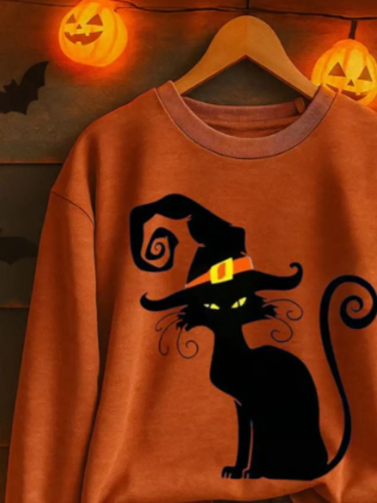 Ethnic Cat Regular Fit Cotton Sweatshirt