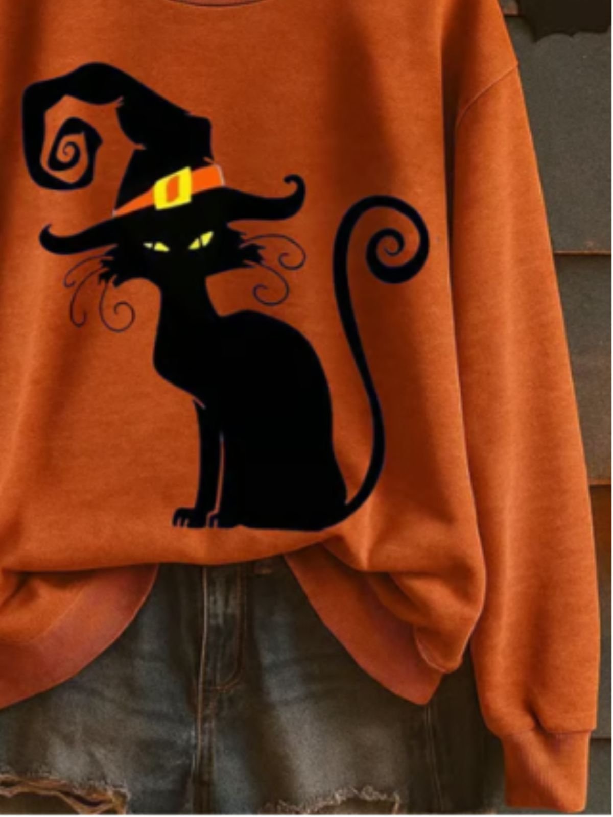 Ethnic Cat Regular Fit Cotton Sweatshirt