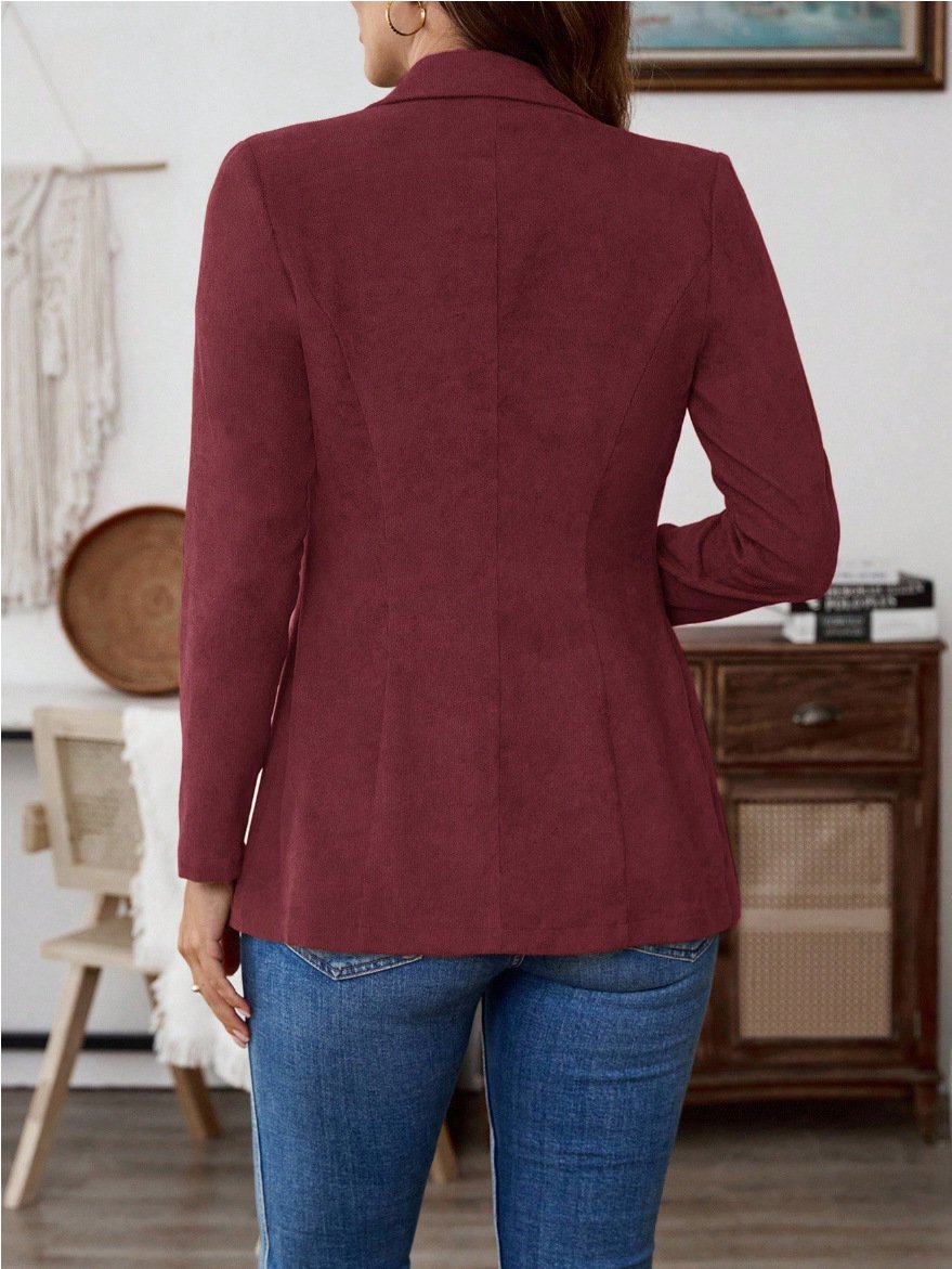 Casual Cotton Plain Regular Fit Blazer