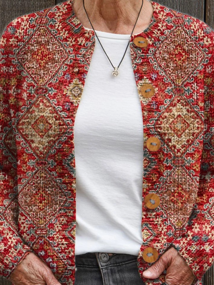 Loose Ethnic Knitted Ethnic Cardigan