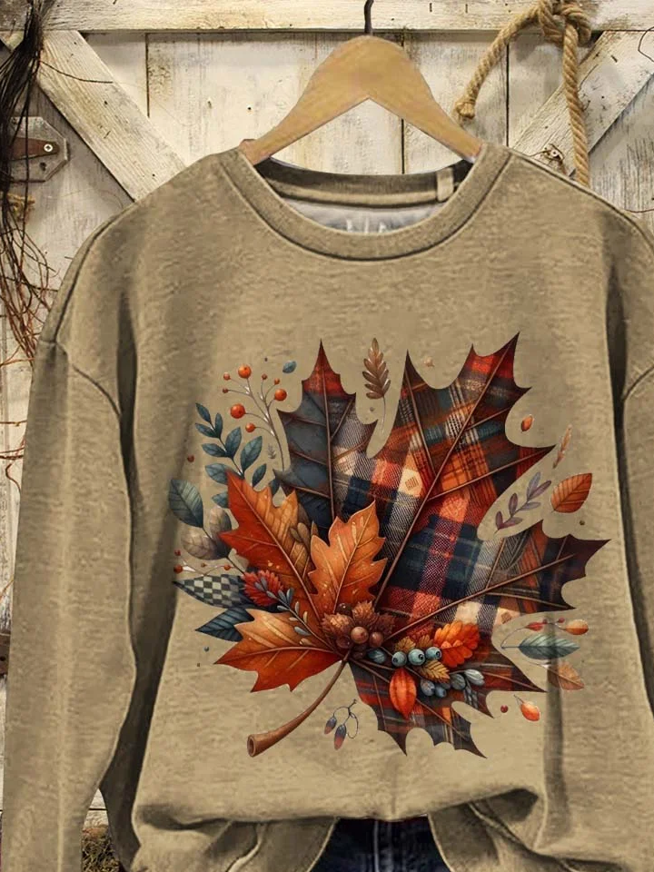 Crew Neck Casual Printing Sweatshirt