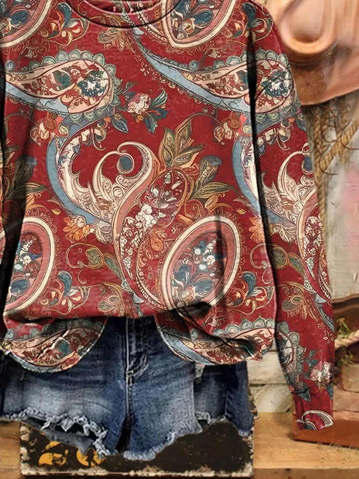Casual Loose Crew Neck Sweatshirt