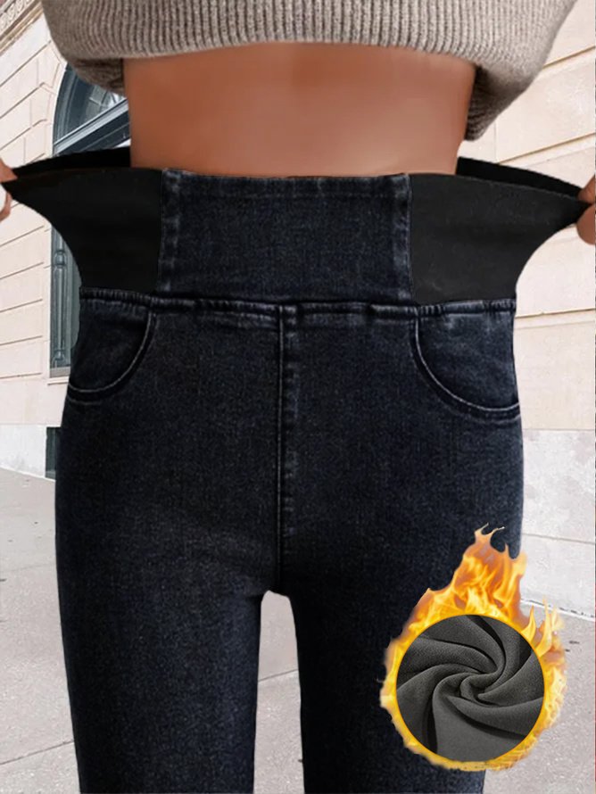 Casual Tight  Plain Pocket Legging