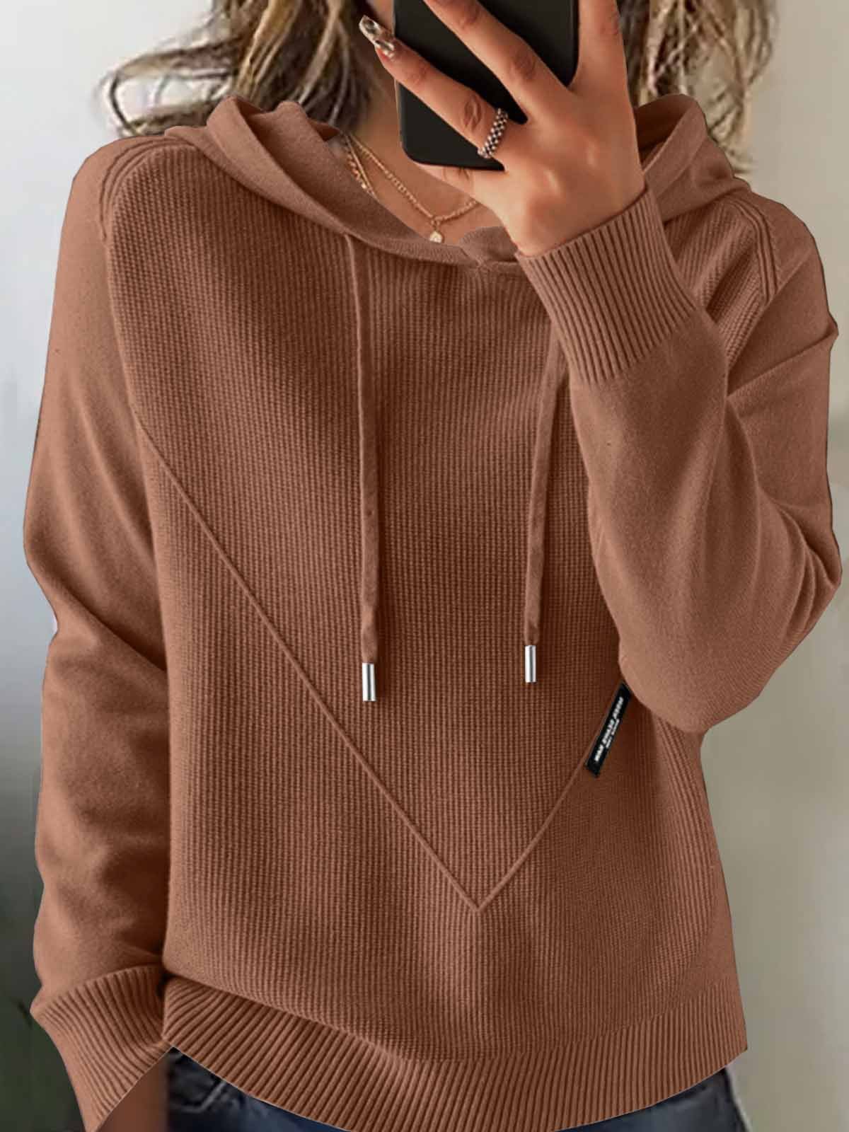 Hoodie Plain Loose Street Sweater