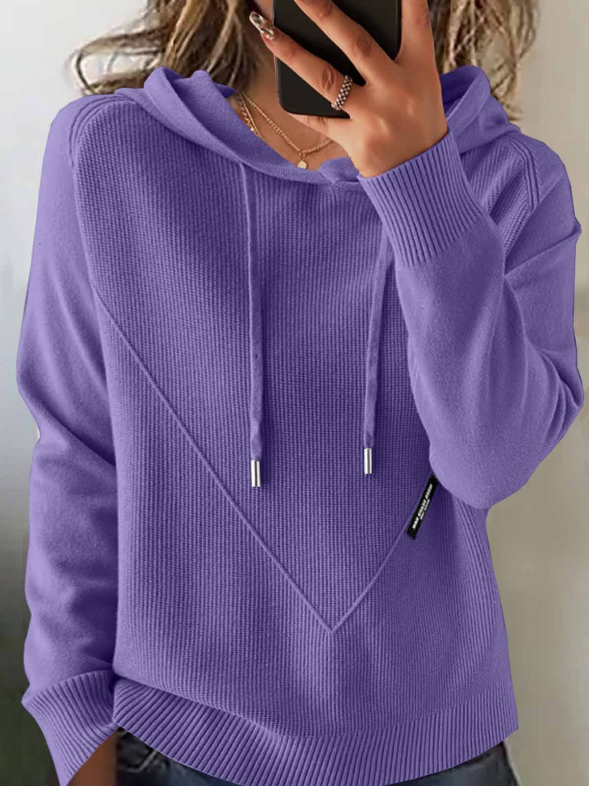 Hoodie Plain Loose Street Sweater