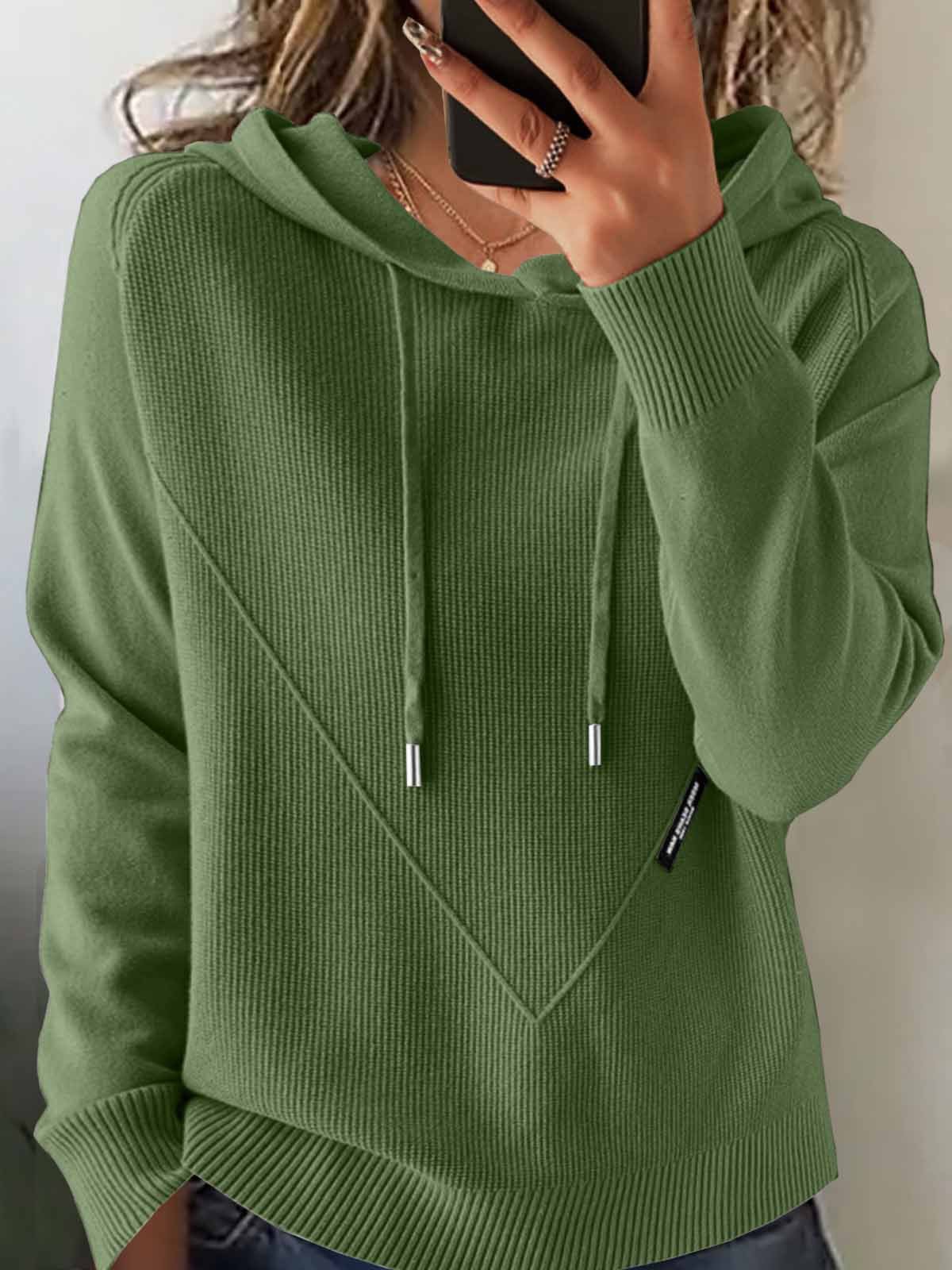 Hoodie Plain Loose Street Sweater