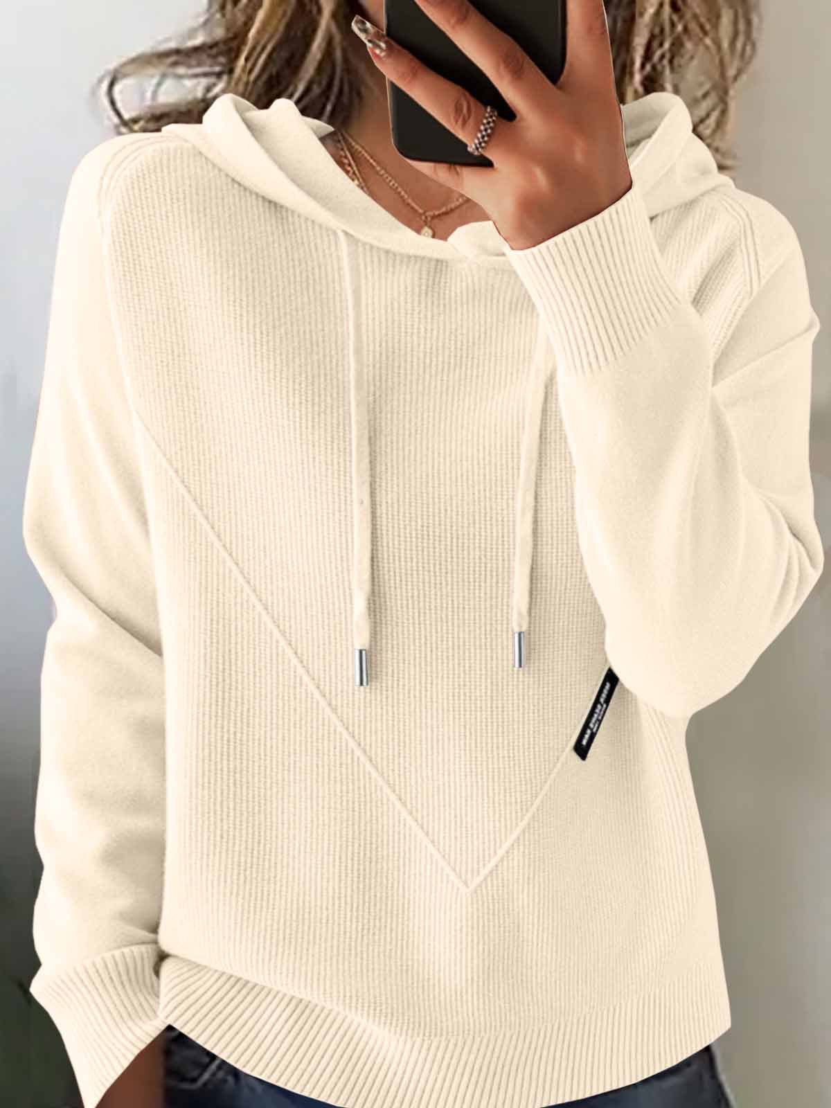 Hoodie Plain Loose Street Sweater