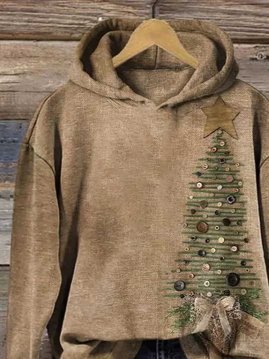 Casual Christmas Cotton Hoodie Hoodie