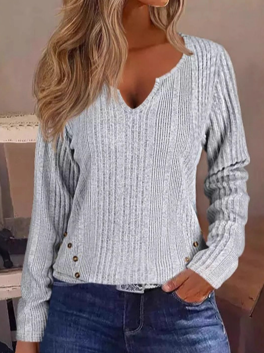 Simple V Neck Regular Fit Sweater