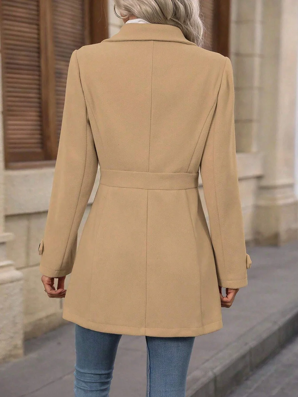 Shawl Collar Plain Regular Fit Casual Jacket