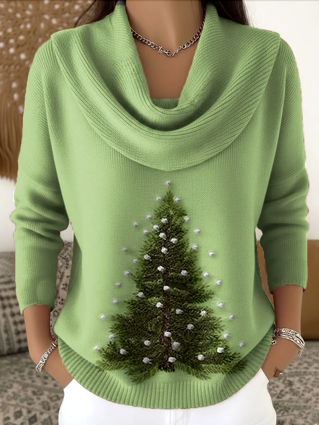 Regular Fit Cotton Crew Neck Casual Sweater