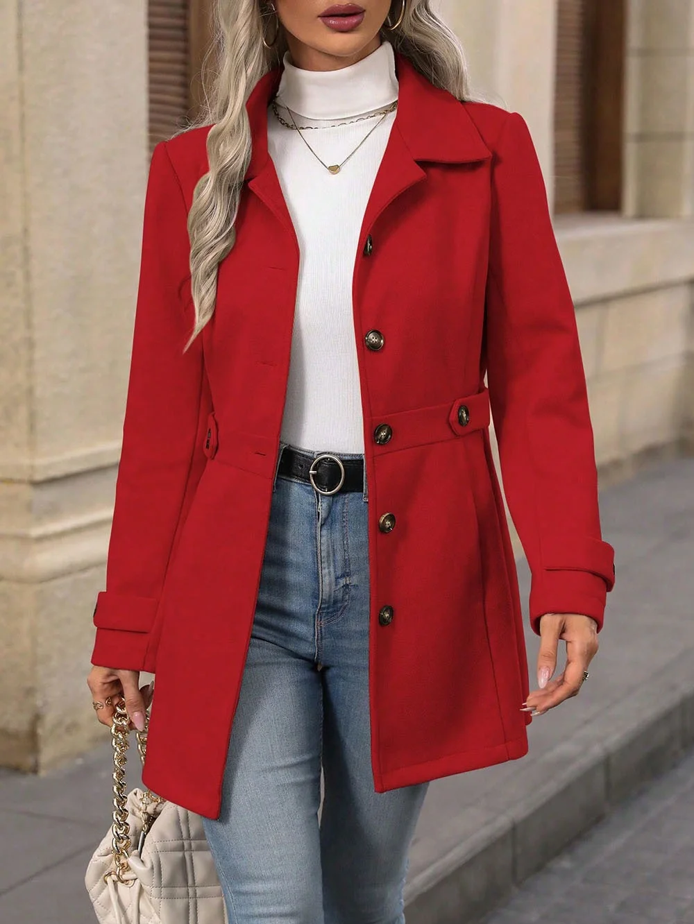 Shawl Collar Plain Regular Fit Casual Jacket
