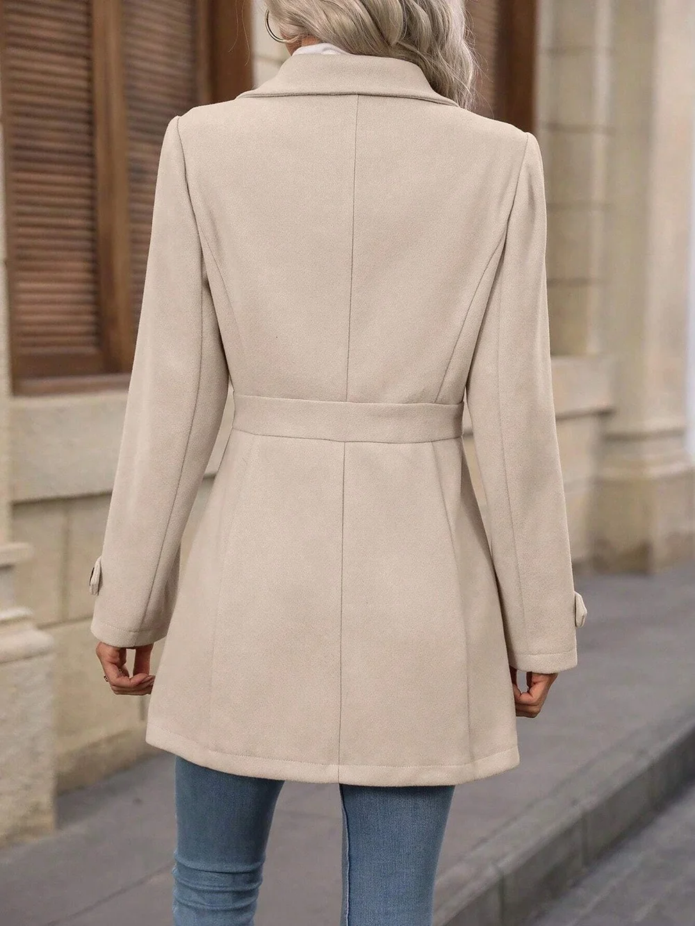 Shawl Collar Plain Regular Fit Casual Jacket