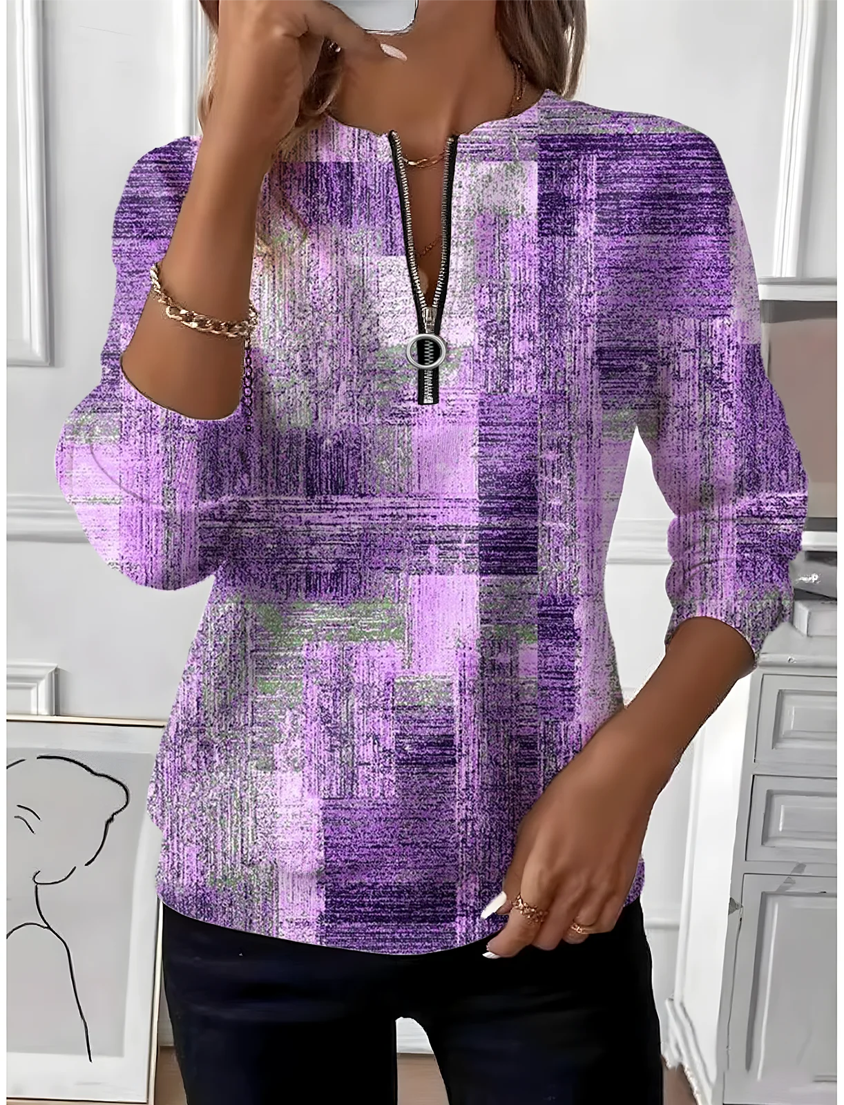 Gradient Pattern Vintage Sweatshirt