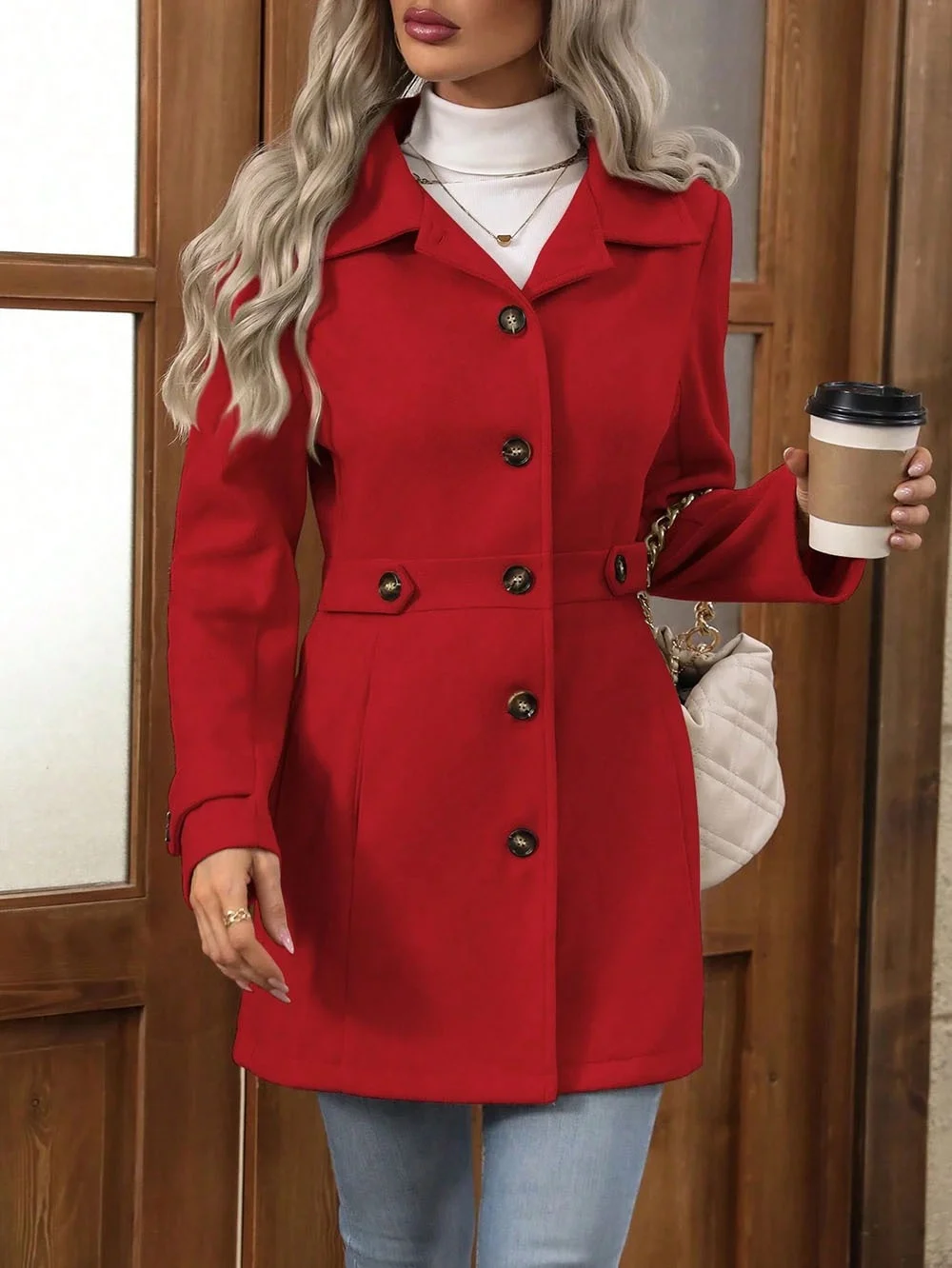 Shawl Collar Plain Regular Fit Casual Jacket