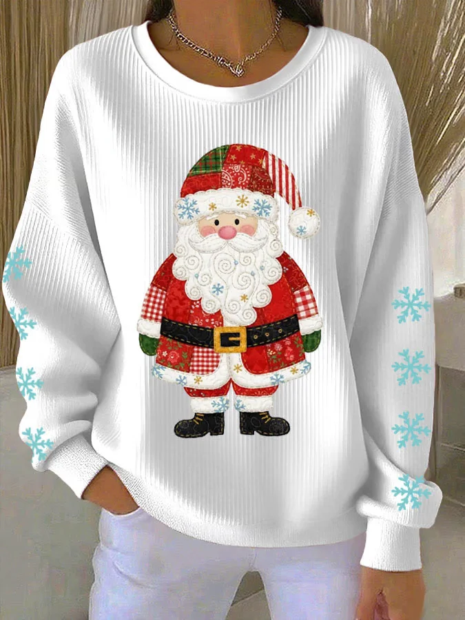 Loose Christmas Crew Neck Casual Sweatshirt