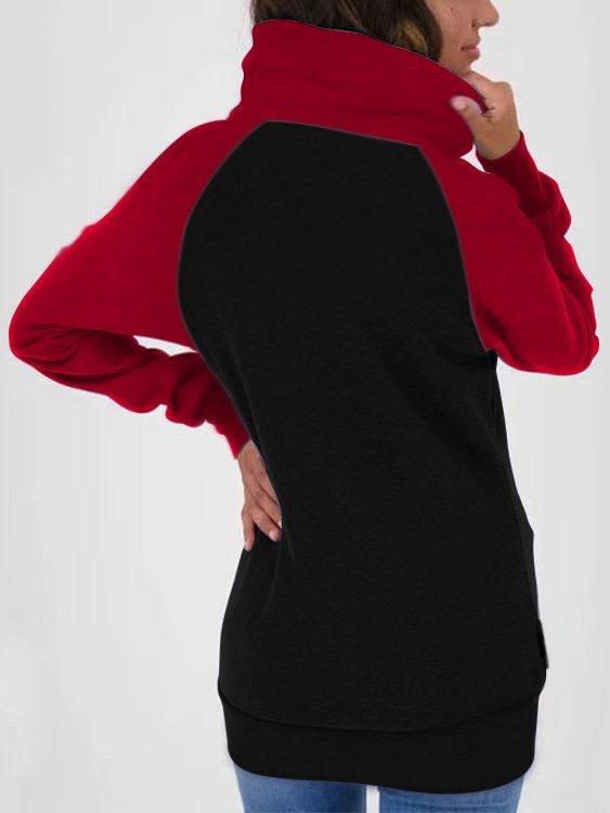 Casual Regular Fit Plain Thickened Fleece Loose Sweatshirt Jacket