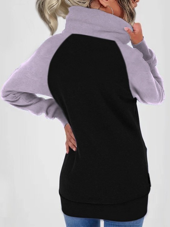 Casual Regular Fit Plain Thickened Fleece Loose Sweatshirt Jacket