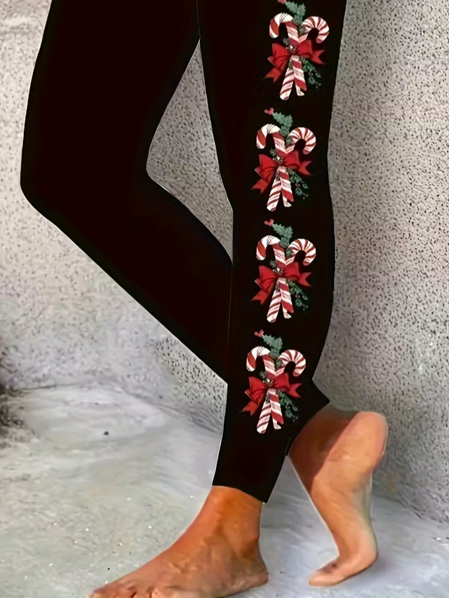 Casual Christmas Printing Leggings