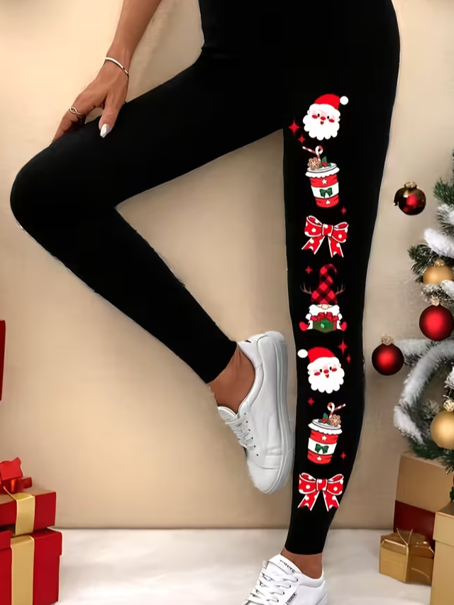 Casual Printing Christmas Leggings