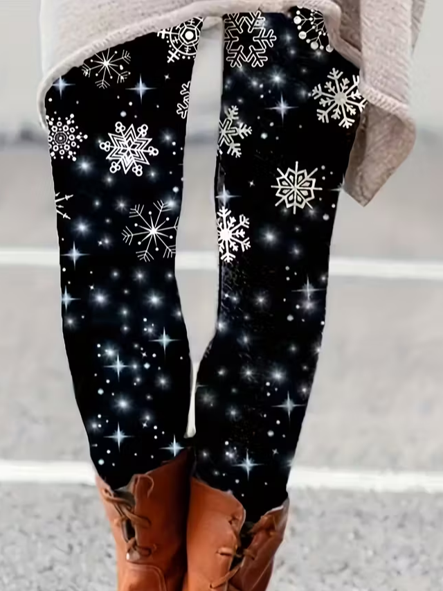 Printing Casual Christmas Leggings